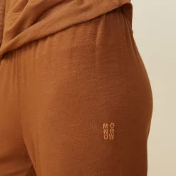 MONROW Supersoft Crop Straight Leg Sweat BROWNSUGAR Flash Sale